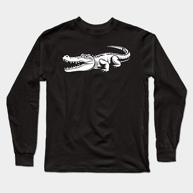 Crocodile Long Sleeve T-Shirt by aceofspace
